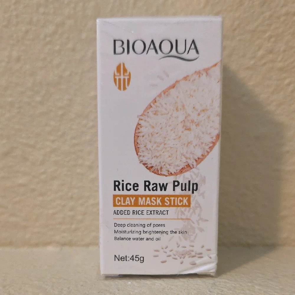 BioAqua Rice Raw Pulp Clay Mask Stick - White